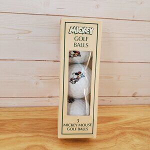 Mickey Mouse Golf Balls Set Of 3 With Acushnet 1 Print Walt Disney World USA